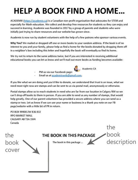 Help a book find a home campaign